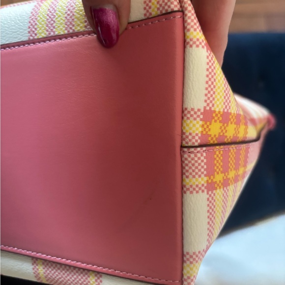 Coach Gallery Tote with Garden Plaid Print - Picture 8 of 14